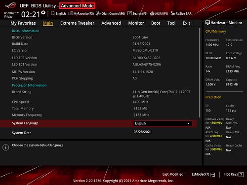 UEFI BIOS 界面